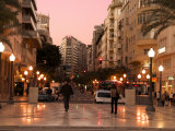 Mendez Nunez Rambla in the Evening, Alicante, Valencia Province, Spain, Europe