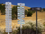 Winery Signs, Santa Ynez Valley, Santa Barbara County, Central California