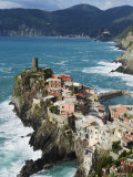 Clifftop Village of Vernazza, Cinque Terre, UNESCO World Heritage Site, Liguria, Italy, Europe Photographic Print