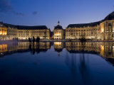 Place De La Bourse at Night, Bordeaux, Aquitaine, France, Europe