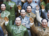 Figurines of Chairman Mao at Antiques Shop, Sheung Wan, Hong Kong Island, Hong Kong, China, Asia