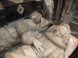 Effigies on Tomb of Abraham Blackleech, Died 1639, and His Wife, Gloucester Cathedra, England