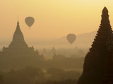 Ballooning in the Early Morning over the Archaeological Site, Bagan (Pagan), Myanmar