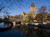 Heilig Geist Spital and Riverbank, Nuremberg, Bavaria, Germany, Europe