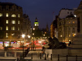 Big Ben and Whitehall from Trafalgar Square, London, England, United Kingdom, Europe