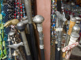 Walking Sticks for Sale in the Souk, Marrakech (Marrakesh), Morocco, North Africa, Africa