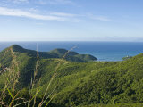 View of South West Coast from Boggy Peak, Antigua, Leeward Islands, West Indies, Caribbean