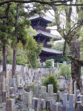 Grave Stones and Pagoda in a Cemetery, Shinnyo Do Temple, Kyoto, Japan, Asia