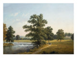 Buy Landscape with Figures walking in a Park at AllPosters.com