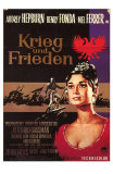 War and Peace, German Movie Poster, 1956