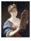 Buy A Young Girl Looking in a Mirror at AllPosters.com