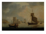 Buy Naval Cutter by Belem Tower at the Mouth of the Tagus at AllPosters.com