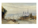 Buy View of Rouen on the Saine, 1858 at AllPosters.com