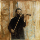 A Portrait of Achille Lerminiaux Playing the Violin, 1885