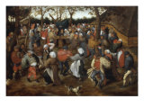 A Wedding Feast with Peasants Dancing