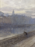 Buy Evening on the River Liffey with St John's Church in Distance, 1905 at AllPosters.com