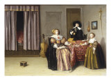Buy An Interior with three Figures around a Table at AllPosters.com
