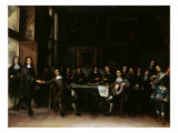 Buy Group Portrait of Academicians in Picture Gallery, with a Self-Portrait of Artist on Right at AllPosters.com