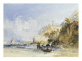 Buy Fishermen Casting off on the Banks of an Italian Lake, 1841 at AllPosters.com