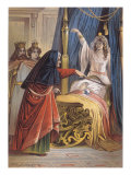 Sleeping Beauty: The Bad Fairy Curses the Baby Princess, Whilst the Good Fairy Softens its Effect