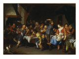 Buy A Tavern Interior with Peasants Merrymaking at AllPosters.com