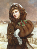 Jeune Fille au Manchon et a la Branche de Houx