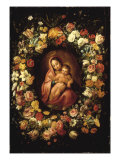 Madonna and Child within a Garland of Flowers