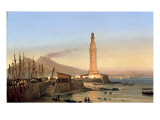 A View of the Lighthouse of Santa Lucia, Naples Giclee Print