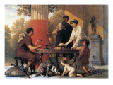 Ospitalita in villa a Pompei (Hospitality in a Pompeian villa), 1875