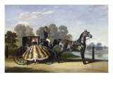 Entering a Coach in a Lakeside Park