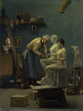 The Marble Work, The Artist Sculpting Tanagra, or The Artist's Model, 1890