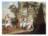 Buy Elegant Figures Dining in the Grounds of a Palace, 1745 at AllPosters.com