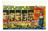 The Sun Also Rises, Belgian Movie Poster, 1957