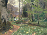 Buy A Mother and her Children by a Stream at AllPosters.com