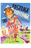 Mr. Hulot's Holiday, Danish Movie Poster, 1953