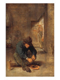 Buy A Peasant eating Mussels in an Interior at AllPosters.com