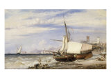 Buy Feluccas on the Beach at Oneglia, Italy, 1847 at AllPosters.com