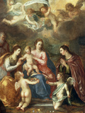 Buy The Holy Family with St Catherine of Alexandria, two Angels and another Female Saint at AllPosters.com