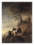 Buy Riders Watering their Horses at a River at AllPosters.com