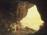 Buy A Grotto in the Kingdom of Naples, with Banditti, at Sunset, c.1777-78 at AllPosters.com