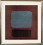 No. 37 / No. 19 (Slate Blue and Brown on Plum), 1958 Framed Art Print