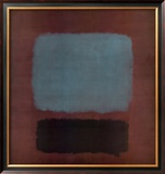 No. 37 / No. 19 (Slate Blue and Brown on Plum), 1958 Framed Art Print