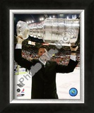 Mario Lemieux Game 7 - 2008-09 NHL Stanley Cup Finals With Trophy
