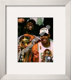 Kevin Garnett & Paul Pierce, Game Six of the 2008 NBA Finals With Trophies