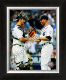 Jorge Posada congratulates Mariano Rivera