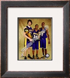 Pau Gasol, Kobe Bryant, & Lamar Odom Game 5 - 2009 NBA Finals With Championship Trophy (#31)