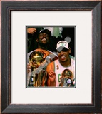 Kevin Garnett & Paul Pierce, Game Six of the 2008 NBA Finals With Trophies