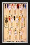 Yale Harvard Princeton Crews Framed Giclee Print