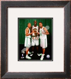 Kevin Garnett, Ray Allen, & Paul Pierce with the 2007-08 NBA Champion trophy