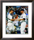 Jorge Posada congratulates Mariano Rivera